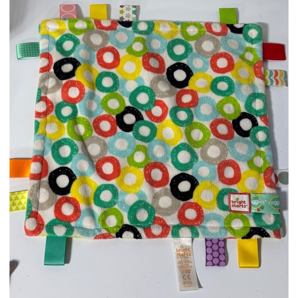 Bright Starts Taggies Lovey Security Blanket Plush Baby Toy‎
